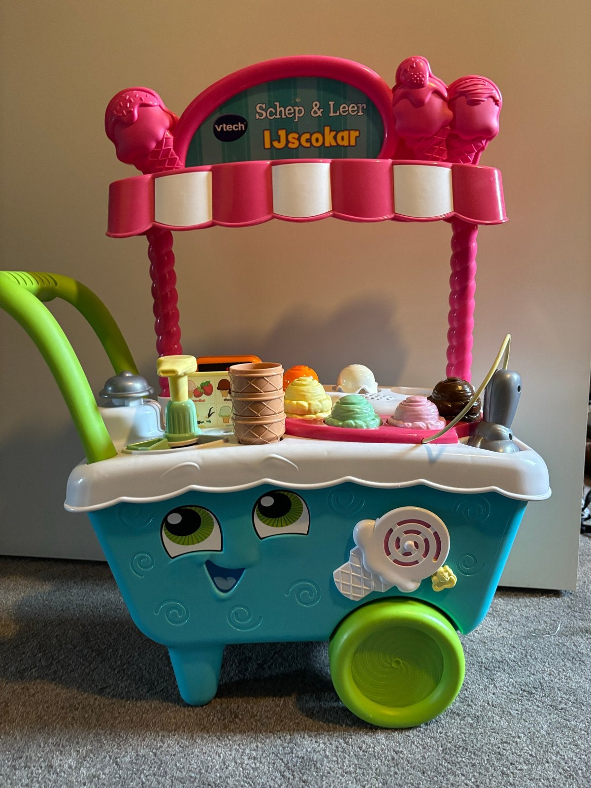 VTech Schep & Leer ijscokar, Ophalen of Verzenden, Zo goed als nieuw, Ontdekken, Met geluid