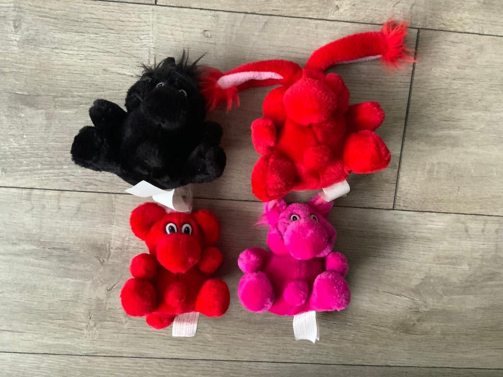 4 X Vintage Kodak Kolorkins knuffels Pluche Kolorkids, Ophalen of Verzenden, Zo goed als nieuw, Overige typen