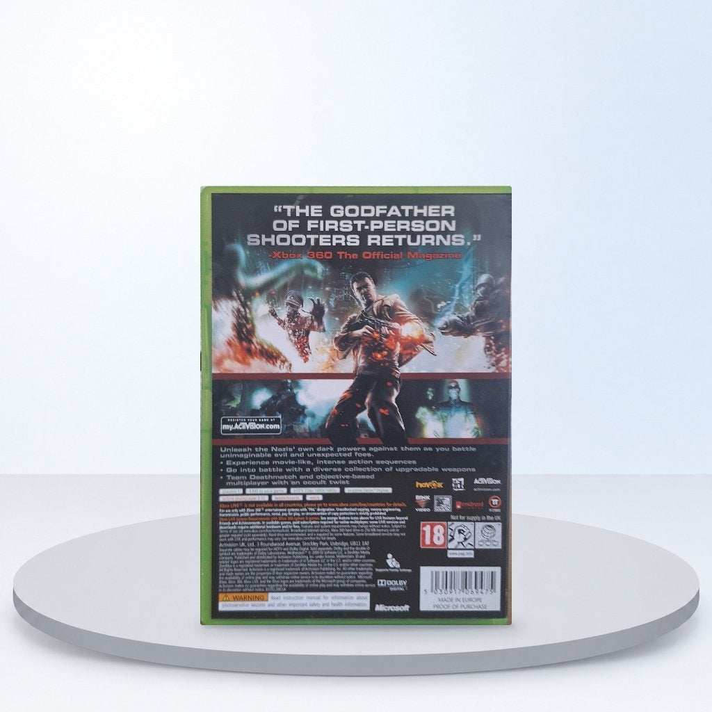 Wolfenstein Xbox 360 – krasvrij, met boekje, Spelcomputers en Games, Vanaf 18 jaar, Shooter, 1 speler, Ophalen of Verzenden