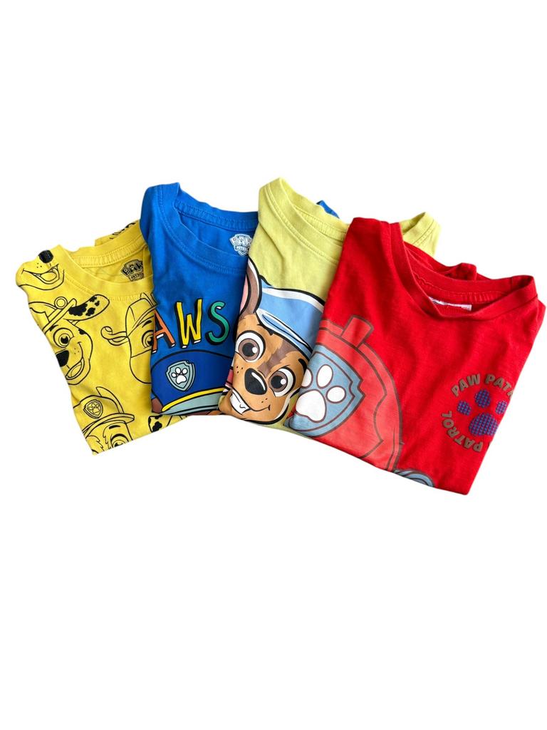 4x Paw Patrol kinder T-shirts shirts maat 98, Ophalen of Verzenden, Gebruikt, Jongen of Meisje, Shirt of Longsleeve