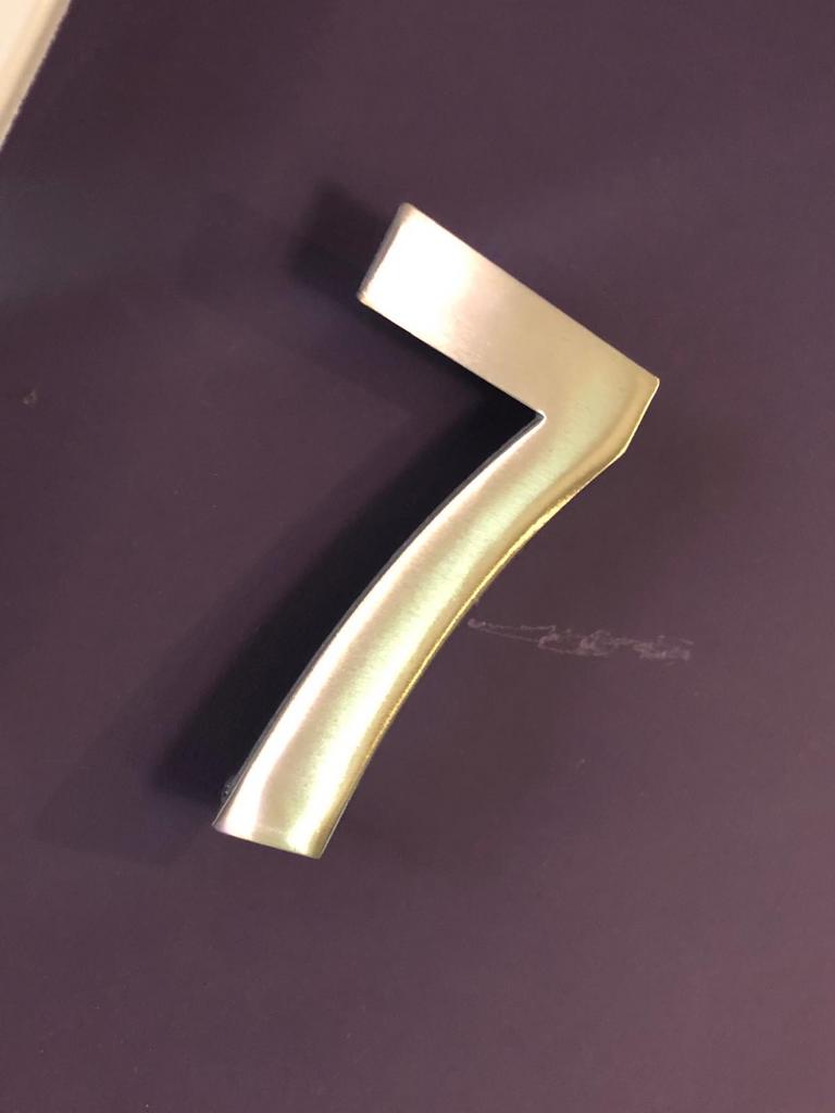 Metalen nummers 1 tot 8, Ophalen, Gebruikt, Zilver, Metaal