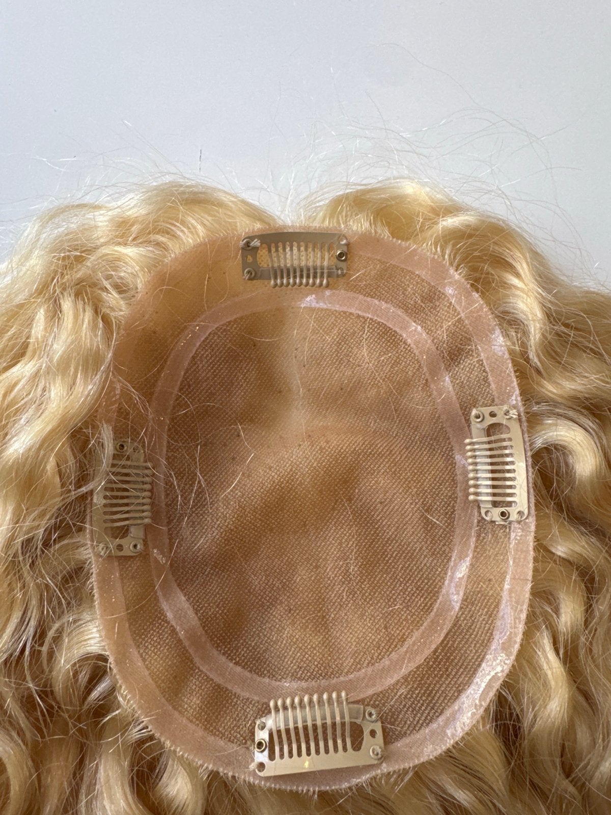 Krullend Haarstuk Topper 18 inch - Ideaal bij Haarverlies, Info@xtended.ni, Ophalen of Verzenden, Zo goed als nieuw, Pruik of Haarverlenging