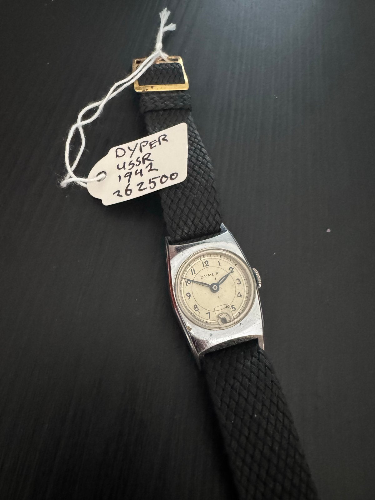 Vintage Dyper Polshorloge USSR 1942 - Werkende Conditie, Overige merken, Overige materialen, Met bandje, Verzenden