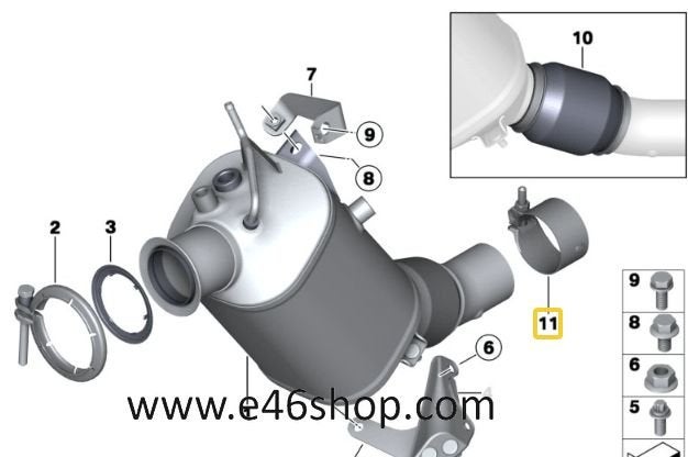 UITLAATKLEM ROETFILTER BMW MINI  OE 18308581218 NIEUW, -, -, Nieuw, Ophalen of Verzenden