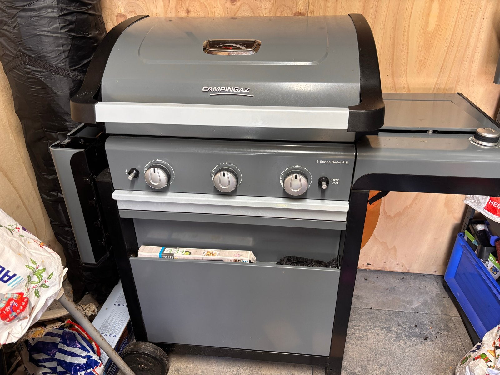 Campingaz 3 Series Select S BBQ met Gasflessen en Rotisserie, Ophalen, Gebruikt