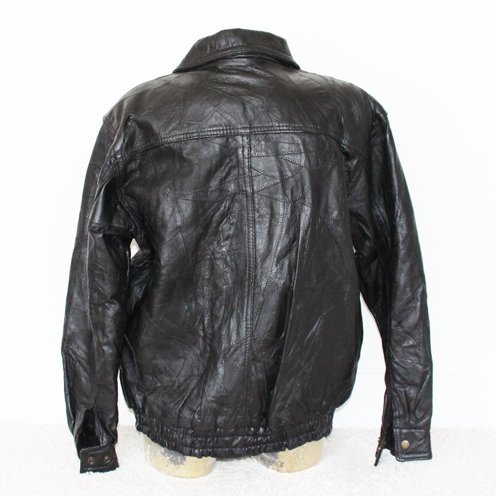 Mooie Vintage Leren Dames Jas281* (L) € 50,-, Kleding | Dames, Zwart, Maat 42/44 (L), Ophalen of Verzenden, Zo goed als nieuw