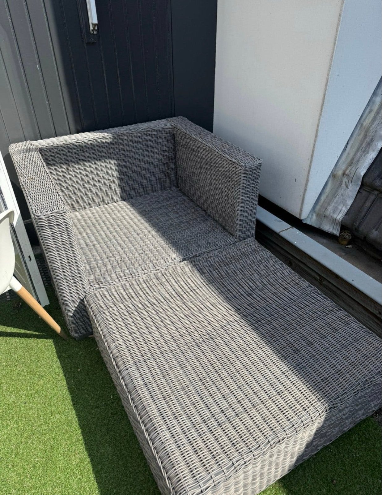 Royal lifestyle met Hocker en Kussens - Grijs, Tuin en Terras, Gebruikt, Hocker, Loungeset, Wicker