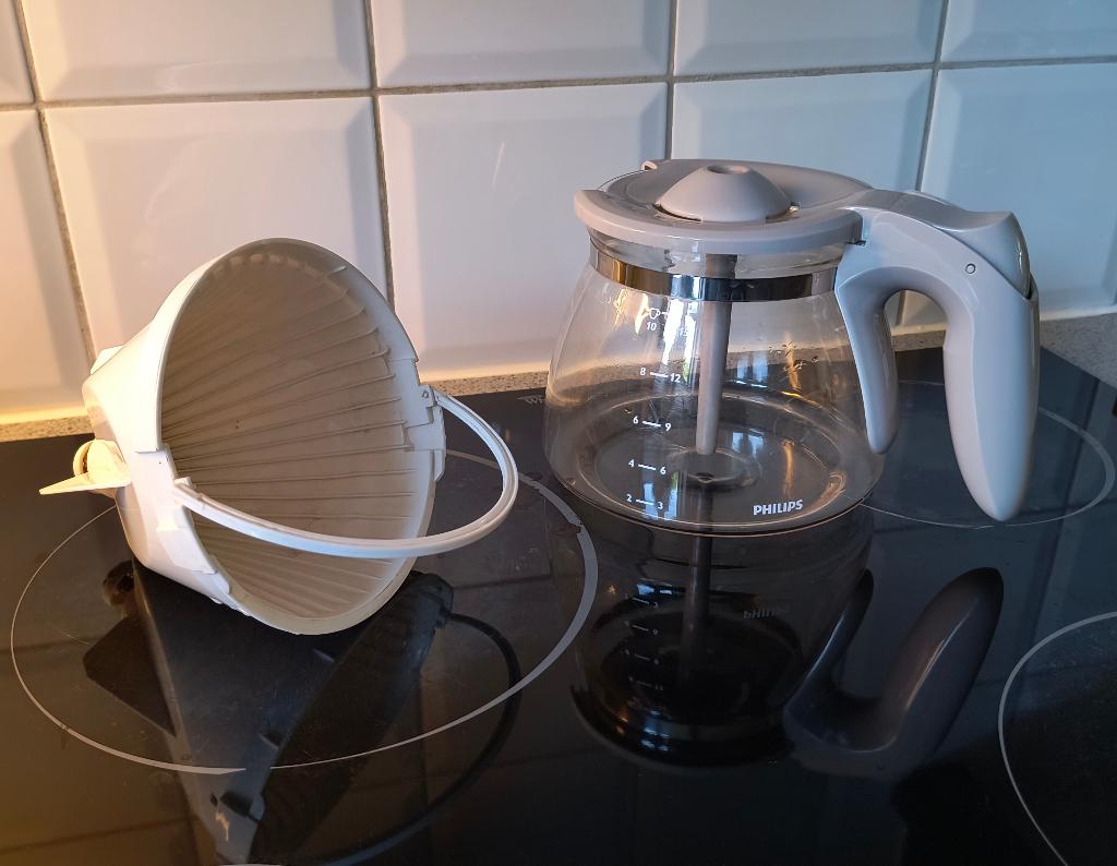 Koffiekan en filterhouder Philips, Witgoed en Apparatuur, Overige modellen, 10 kopjes of meer, Gemalen koffie, Ophalen of Verzenden