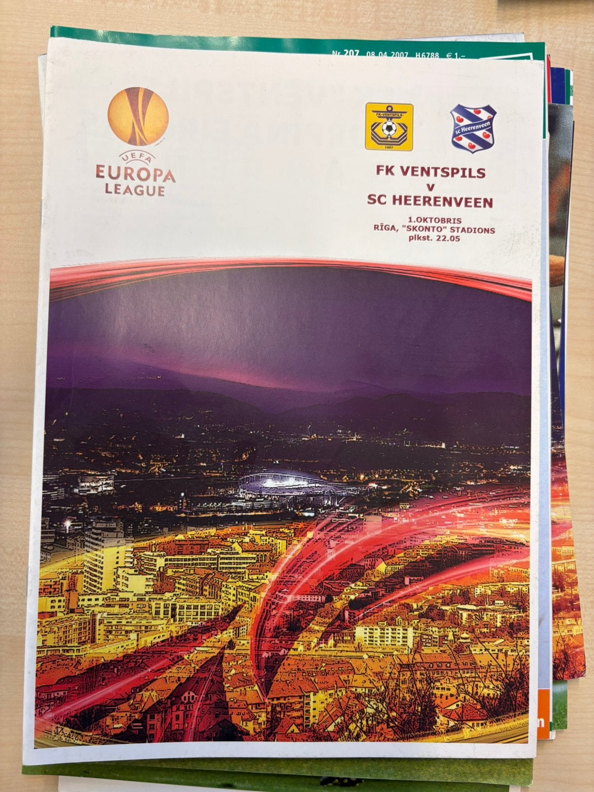 FL Ventspils - SC Heerenveen programmaboekje, Verzamelen, Ophalen of Verzenden, Zo goed als nieuw, Overige binnenlandse clubs