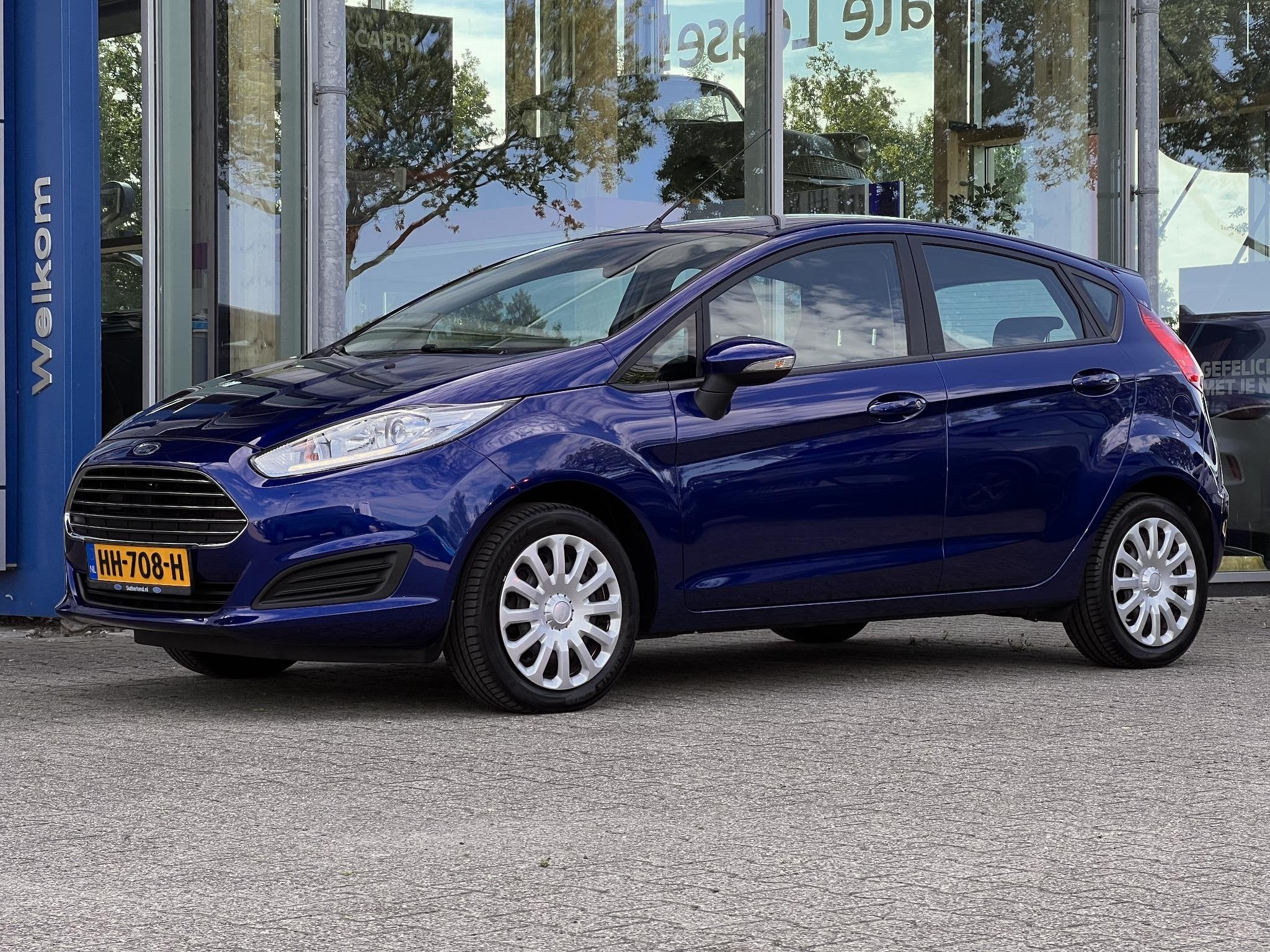 Ford Fiesta 1.0 Style | Eerste eigenaar | Airconditioning |, Auto's, Ford, Stof, 525 kg, Blauw, Start-stop-systeem