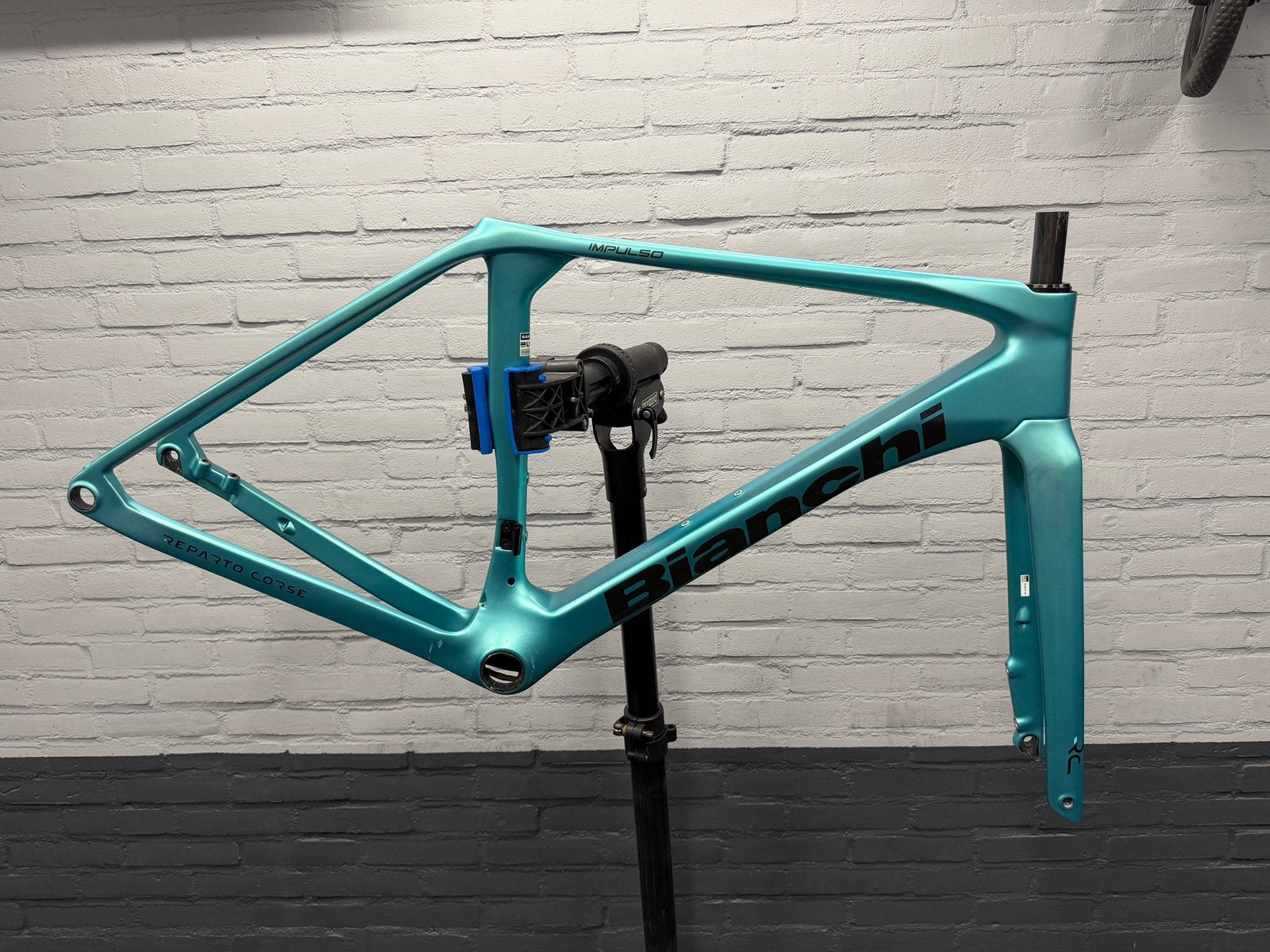 Bianchi Impulso RC Frameset – Maat SM – Matt Celeste, Ophalen, Zo goed als nieuw, Frame, Carbon