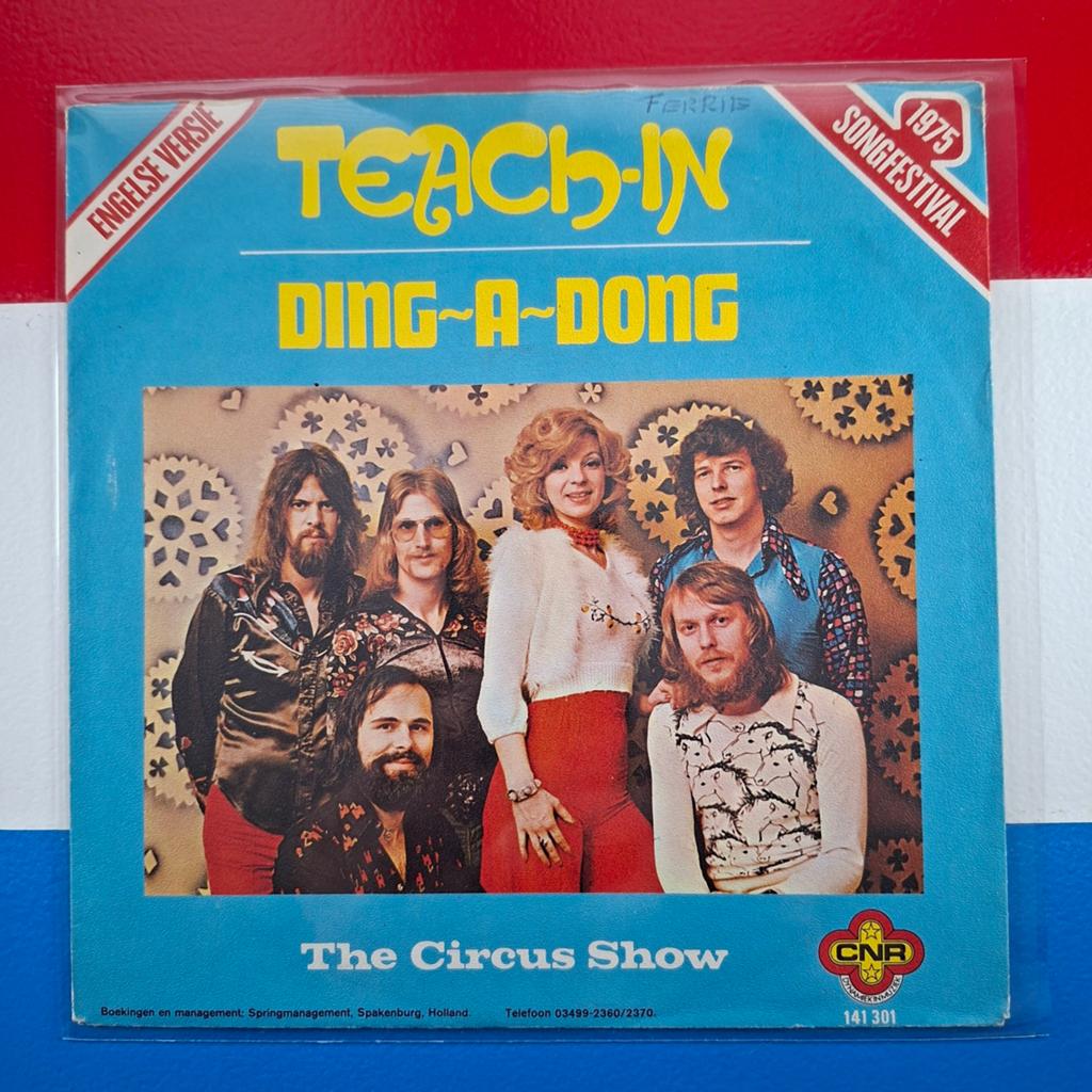 Teach in Ding a dong Eurovisie Songfestival single   Star45, Cd's en Dvd's, Vinyl Singles, Gebruikt, 7 inch, Single, Ophalen of Verzenden
