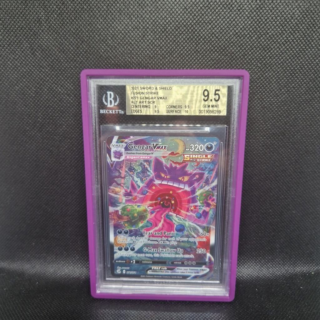 Gengar Vmax Fusion Strike SWSH BGS 9.5, Ophalen of Verzenden, Zo goed als nieuw