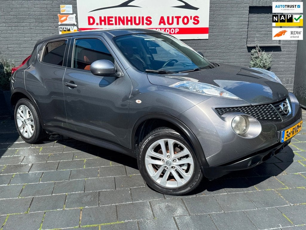 Nissan Juke 1.6 DIG-T LEDER KLIMA TREKHAAK 190PK APK NIEUW, Auto's, Nissan, Voorwielaandrijving, Euro 5, 1618 cc, Gebruikt