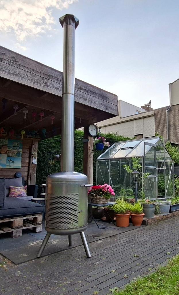 terraskachel terrashaard tuinkachel tuinhaard rvs kachel, Ophalen of Verzenden, Nieuw