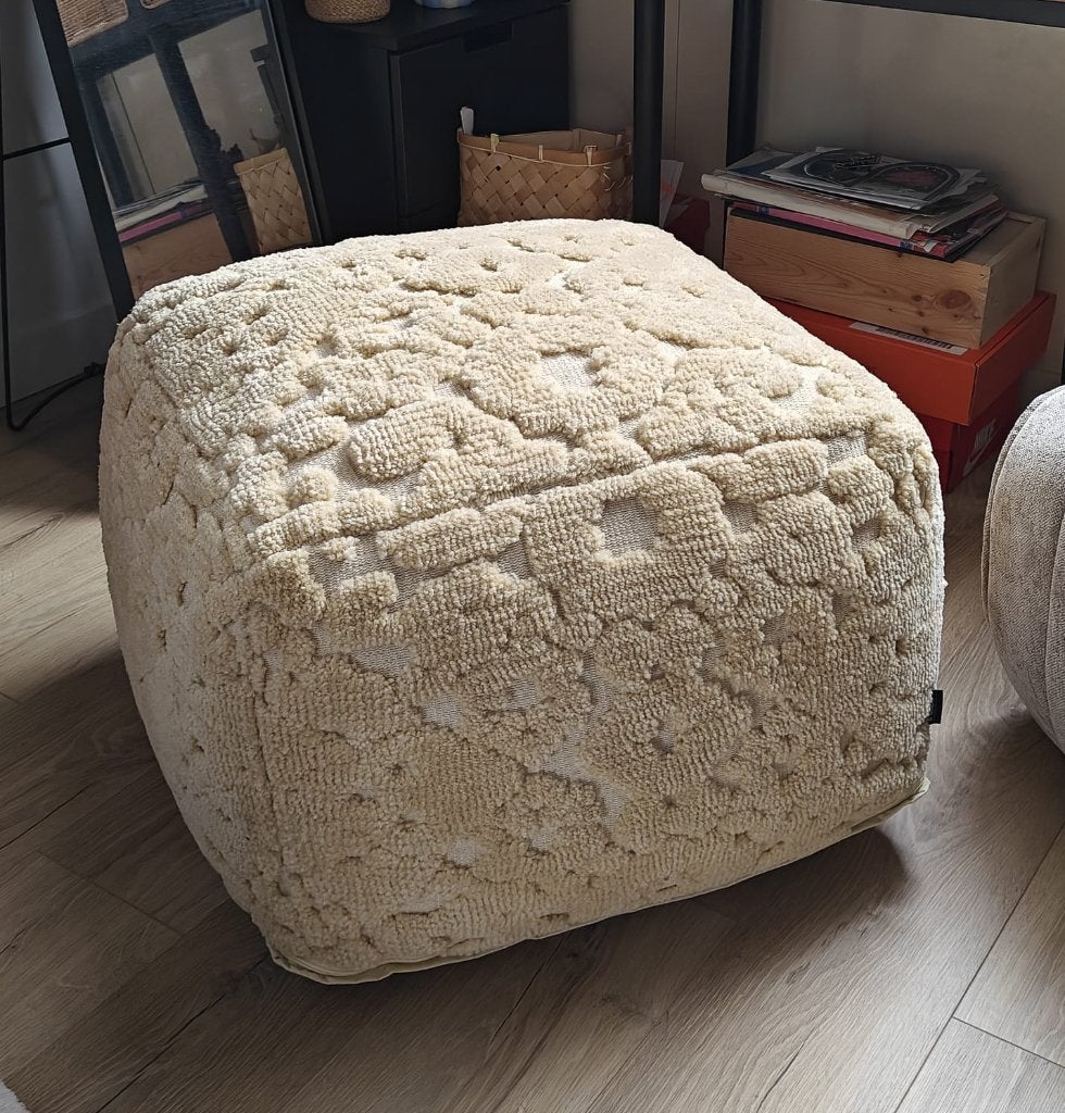 Loods 5 poef - Nieuw, Ophalen, Nieuw, Stof, 50 tot 75 cm