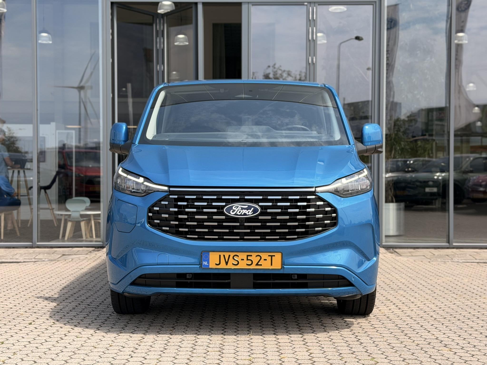 Ford Transit Custom Tourneo 340 L1H1 Titanium X 2.5 233pk PH, Auto's, 232 pk, Gebruikt, 1850 kg, Blauw