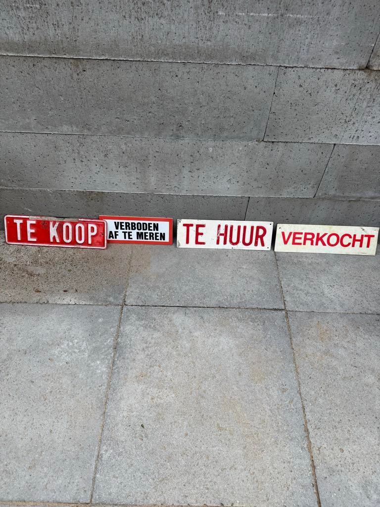 Vintage Nederlandse borden - Te Koop, Te Huur, Ophalen of Verzenden, Gebruikt, Reclamebord