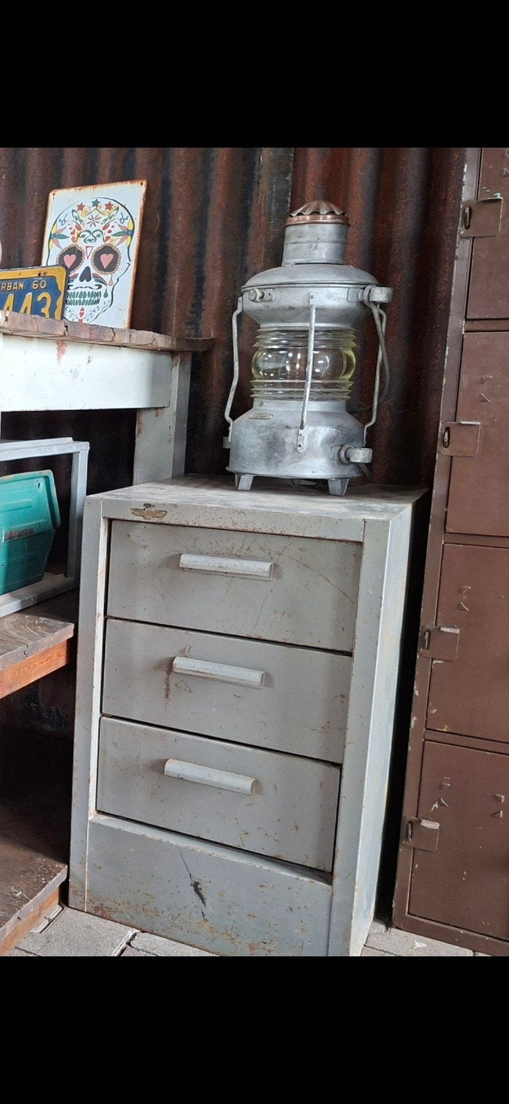 2 Stoere Industriële Ladekasten - Metaal, Huis en Inrichting, Kasten | Ladekasten, Ophalen, Minder dan 50 cm, Gebruikt, 5 laden of meer