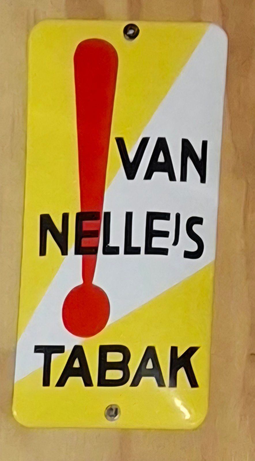 Vintage Van Nelle's Tabak Emaille Reclamebord, Ophalen of Verzenden