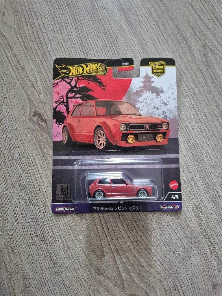 Hot Wheels Premium ´73 Honda Civic Custom Japan Historics 4, Ophalen of Verzenden, Nieuw, Auto