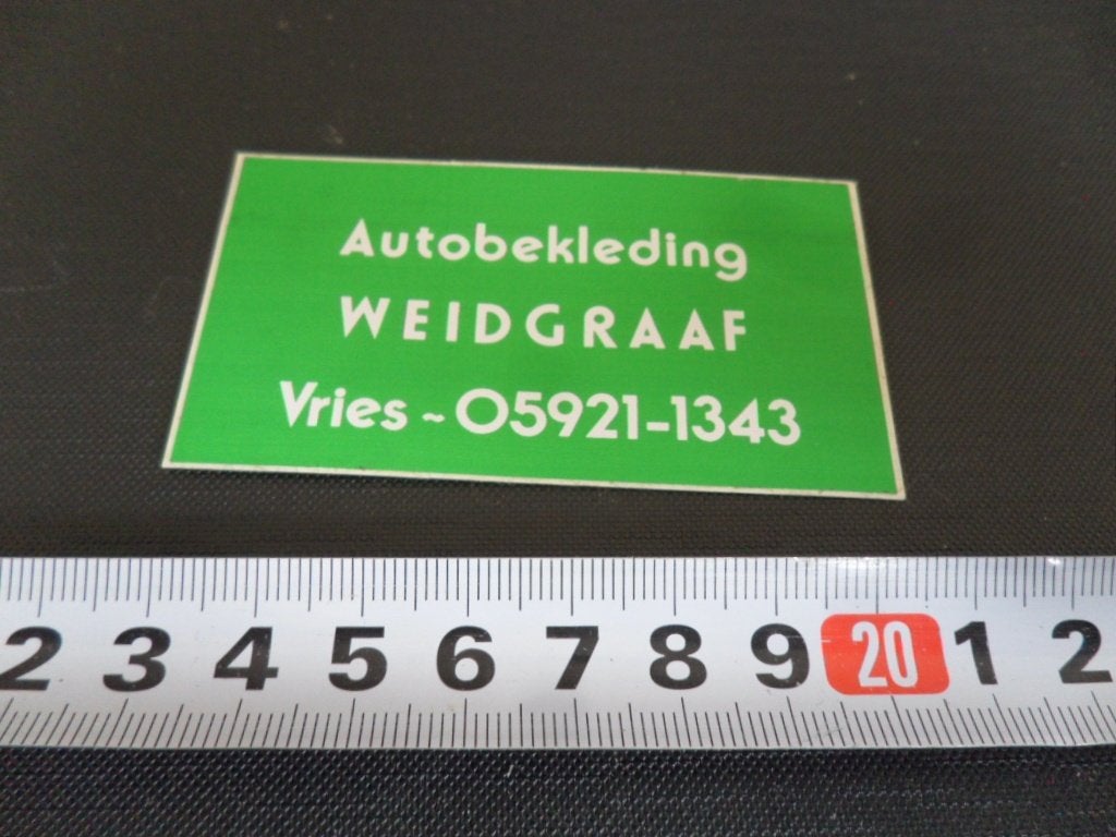 sticker vries autobekleding weidgraaf, Verzamelen, Ophalen, Zo goed als nieuw