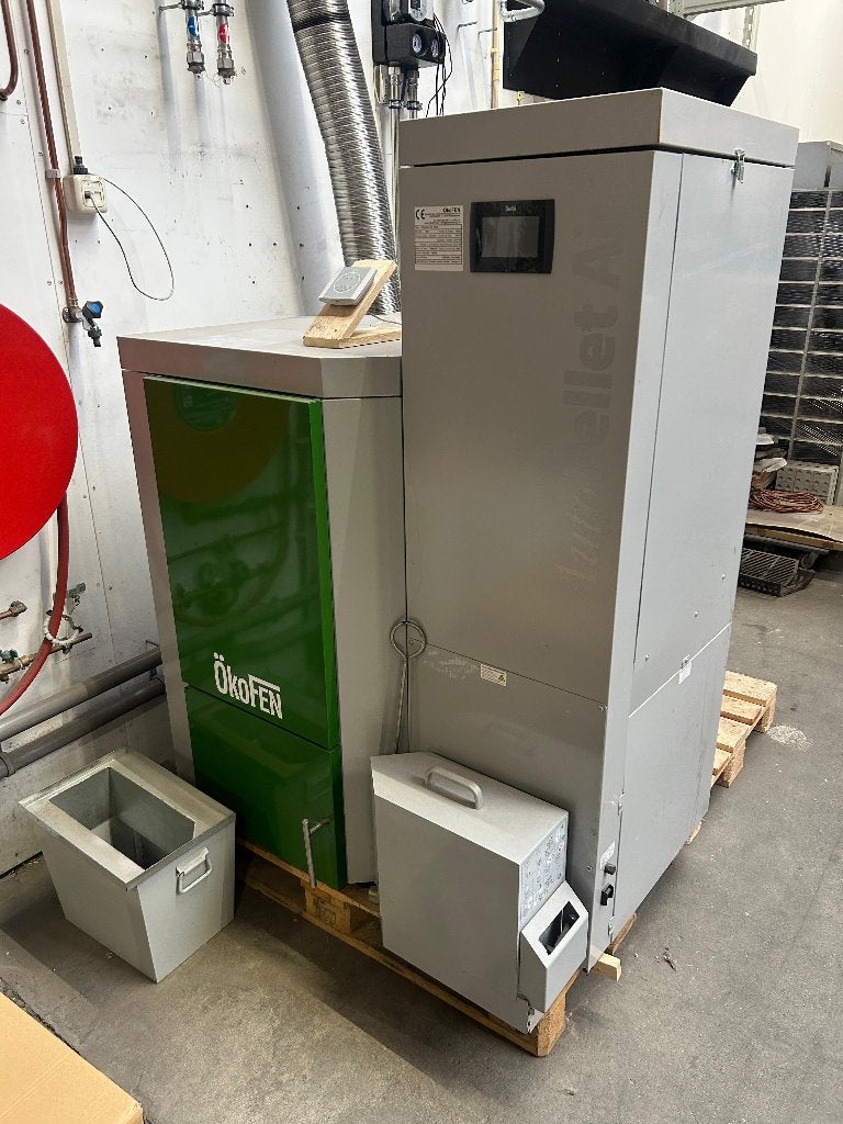 Okofen pellematic air pelletketel hete-lucht 30kW, Doe-het-zelf en Verbouw, Ophalen, Overige typen, 150 cm of meer, Zo goed als nieuw