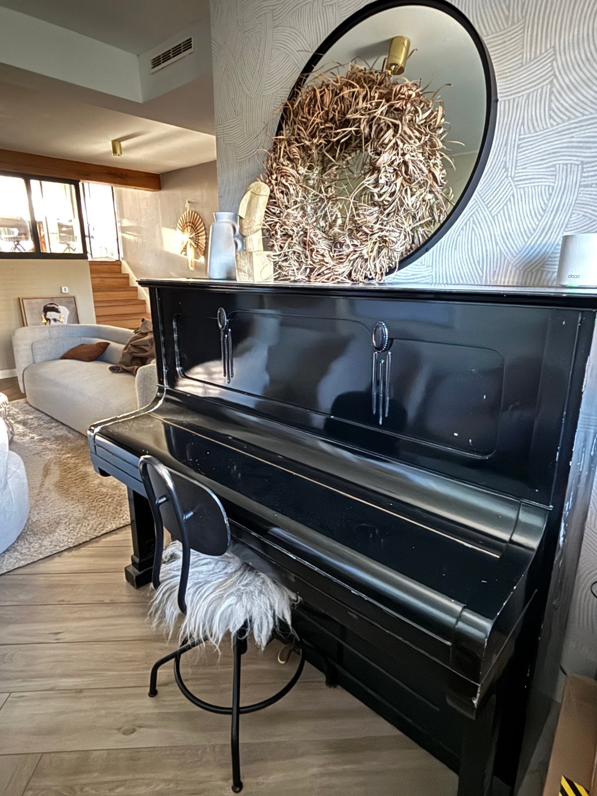 Konetzny Piano Zwart - Goed Geluid, Ophalen of Verzenden, Gebruikt, Zwart, Piano