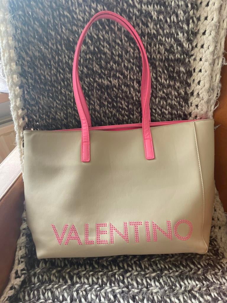 Valentino tas, Sieraden, Tassen en Uiterlijk, Tassen | Damestassen, Ophalen of Verzenden, Zo goed als nieuw, Beige, Overige typen