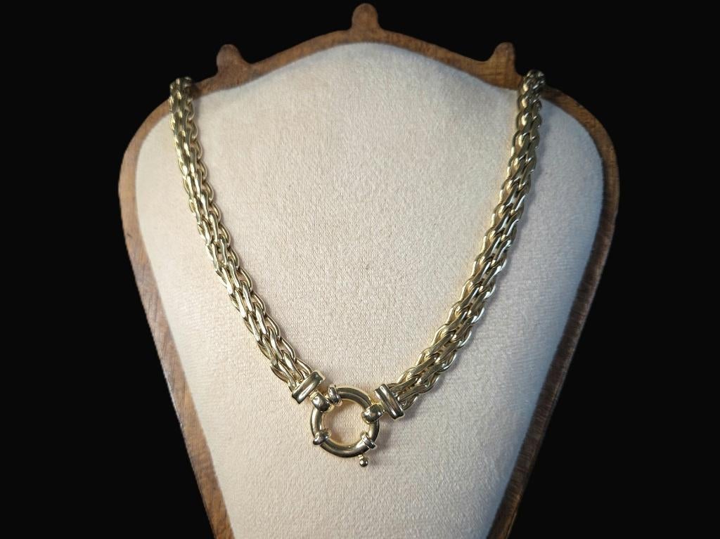 Gouden schakel ketting/collier. 2025/837., ., Ophalen of Verzenden, Zo goed als nieuw, .