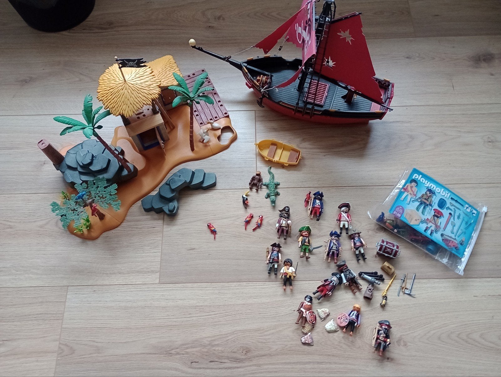 Playmobil set piraten en ridders, Ophalen of Verzenden, Gebruikt, Complete set, Boot/Schip