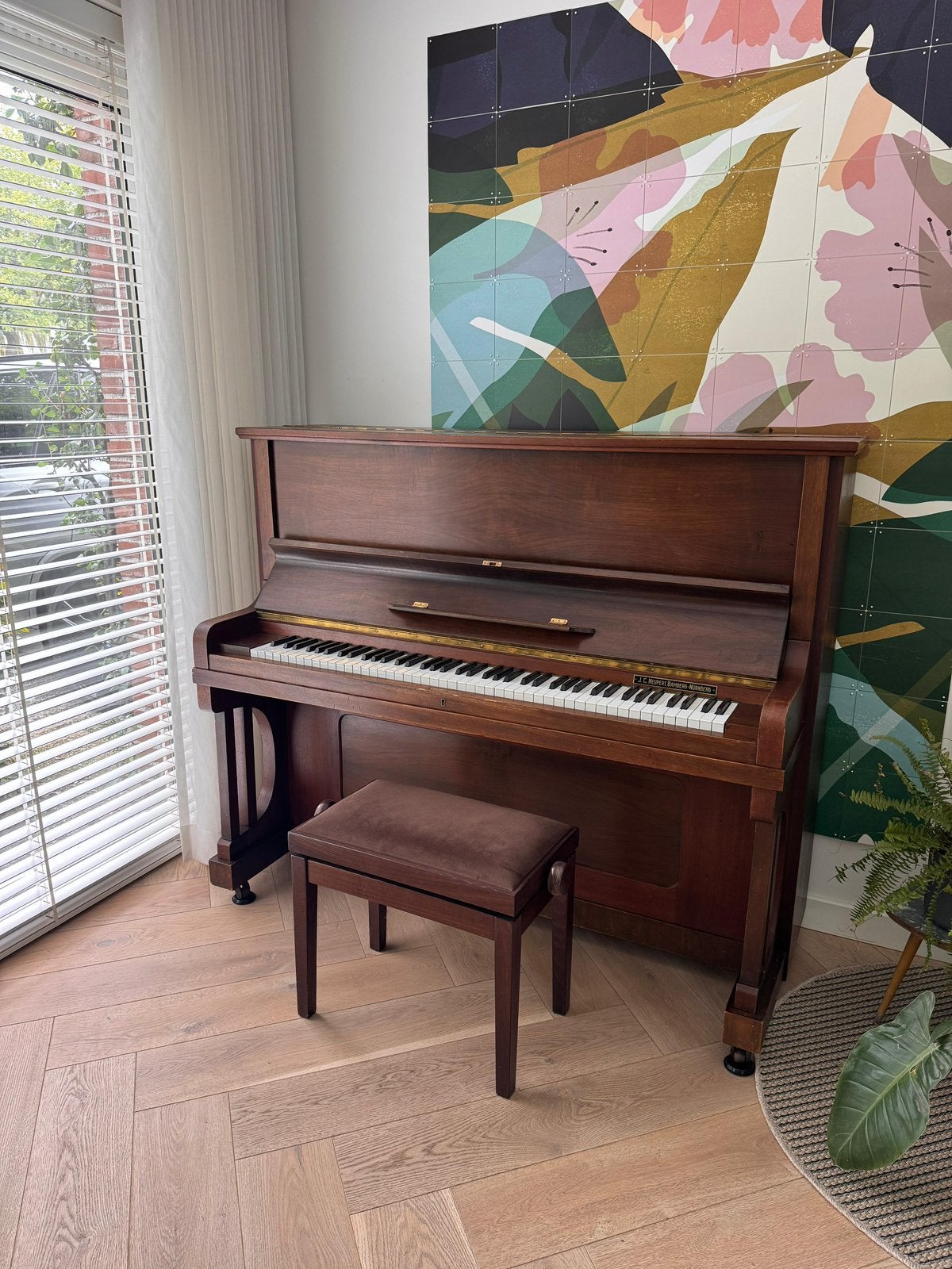 Neupert buffetpiano type 130 (1914) – prachtige warme klank, Muziek en Instrumenten, Ophalen, Gebruikt, Bruin, Piano