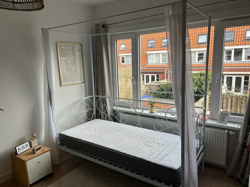 Metalen hemelbed, Ophalen, Gebruikt, 90 cm, Eenpersoons