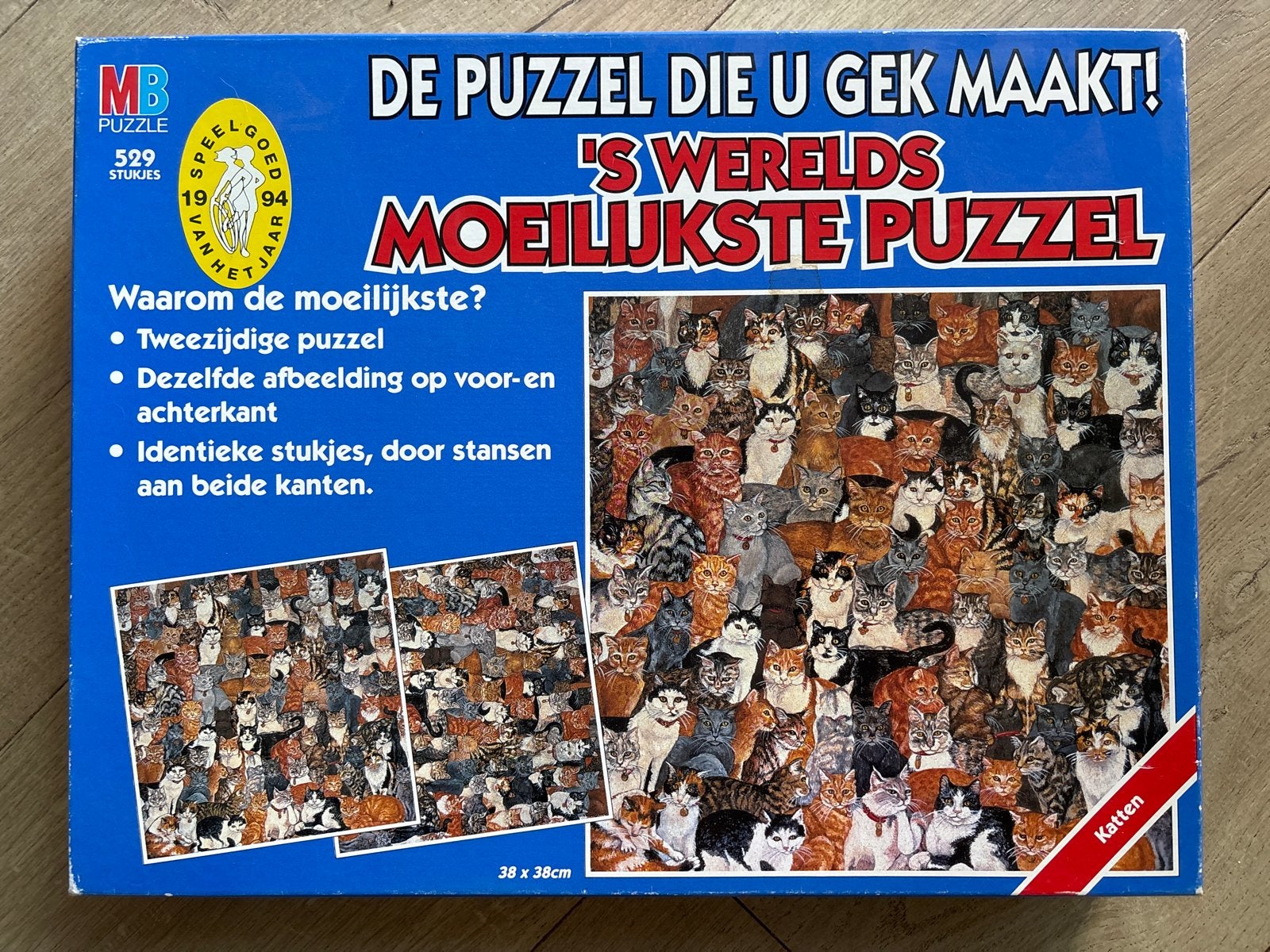 Katten Puzzel 529 Stukjes - Extra Moeilijk (Tweezijdig), Ophalen of Verzenden, Minder dan 500 stukjes, Gebruikt