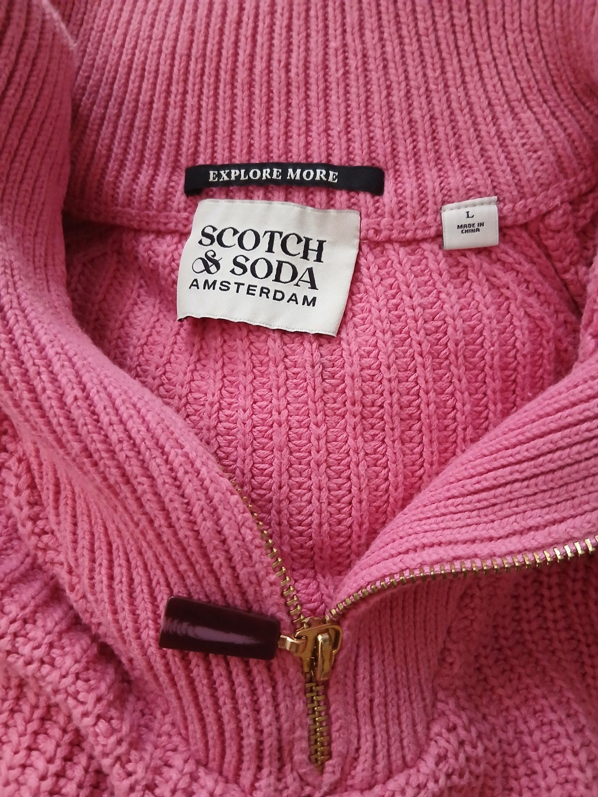 Mooie Scotch & Soda roze trui met rits, Kleding | Dames, Ophalen of Verzenden, Zo goed als nieuw, Roze