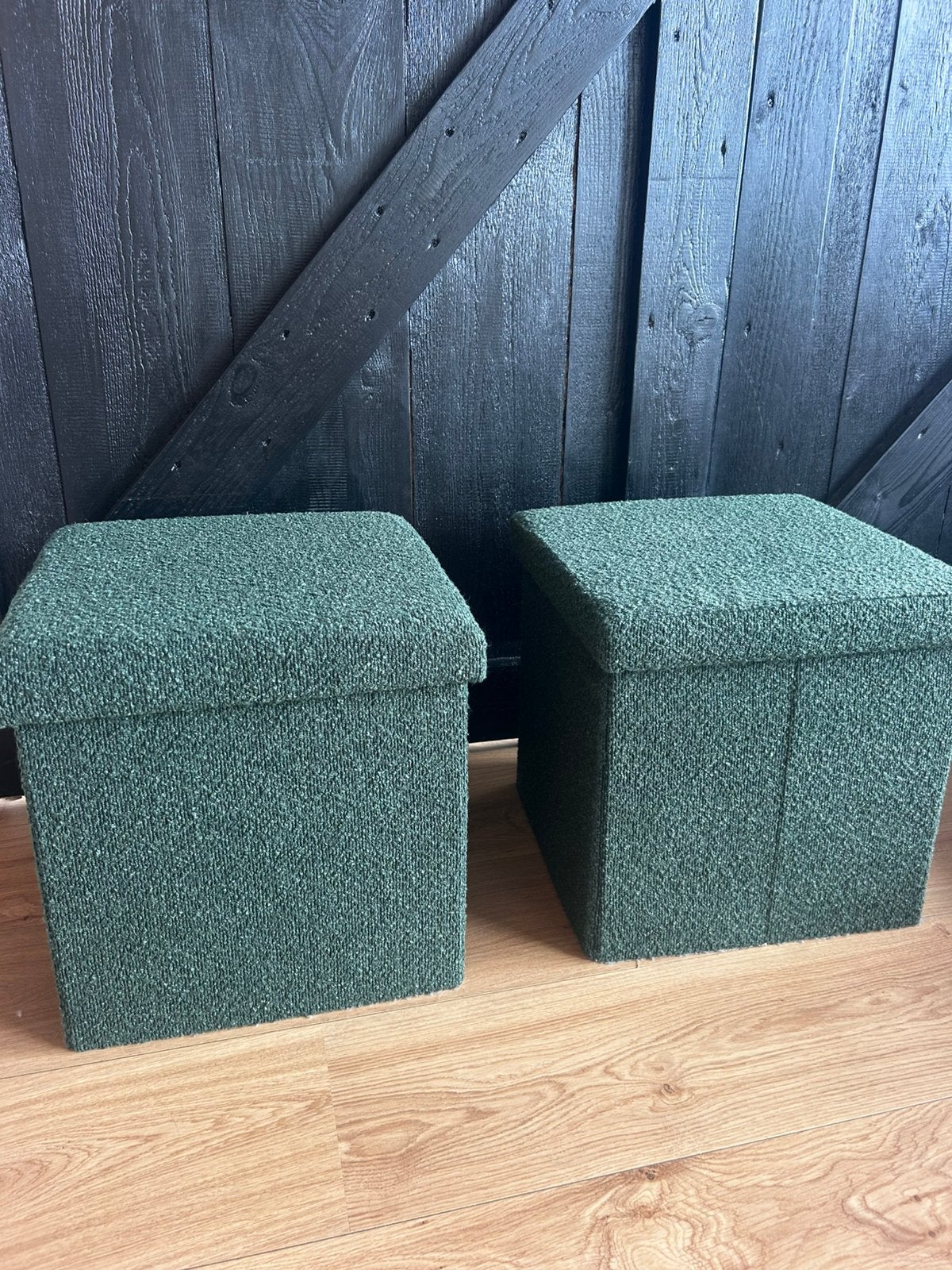 Opvouwbare poef (groen), Ophalen, Zo goed als nieuw, Rond, Minder dan 50 cm