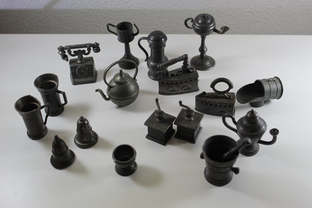miniaturen - tinnen miniaturen , letterbak figuren, Ophalen of Verzenden, Gebruikt, Decoratie