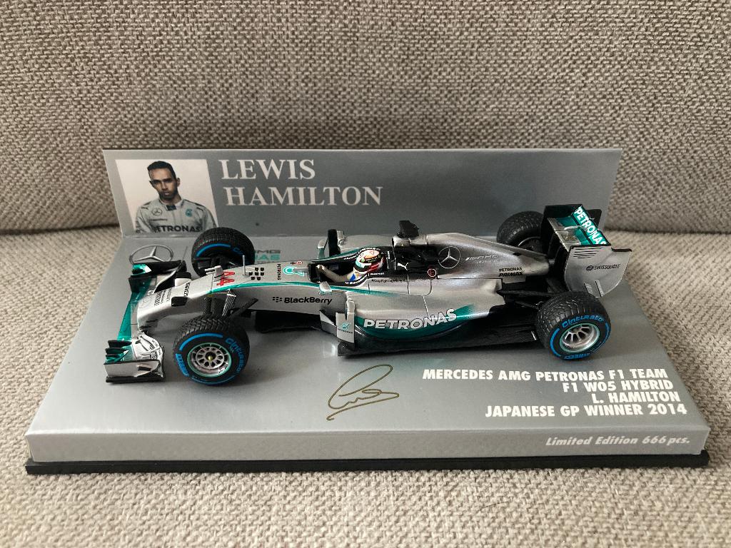 ✅ Lewis Hamilton 1:43 Winner Japanese GP 2014 Mercedes F1, Ophalen of Verzenden, Nieuw, Formule 1