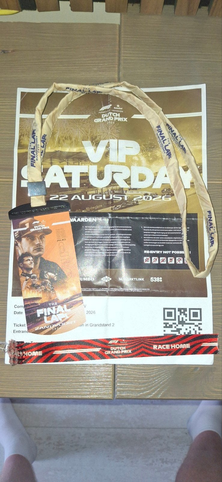 Lanyard/pass Dutch GP Zaterdag 22 Augustus incl polsbandje, Ophalen of Verzenden, Gebruikt, Formule 1
