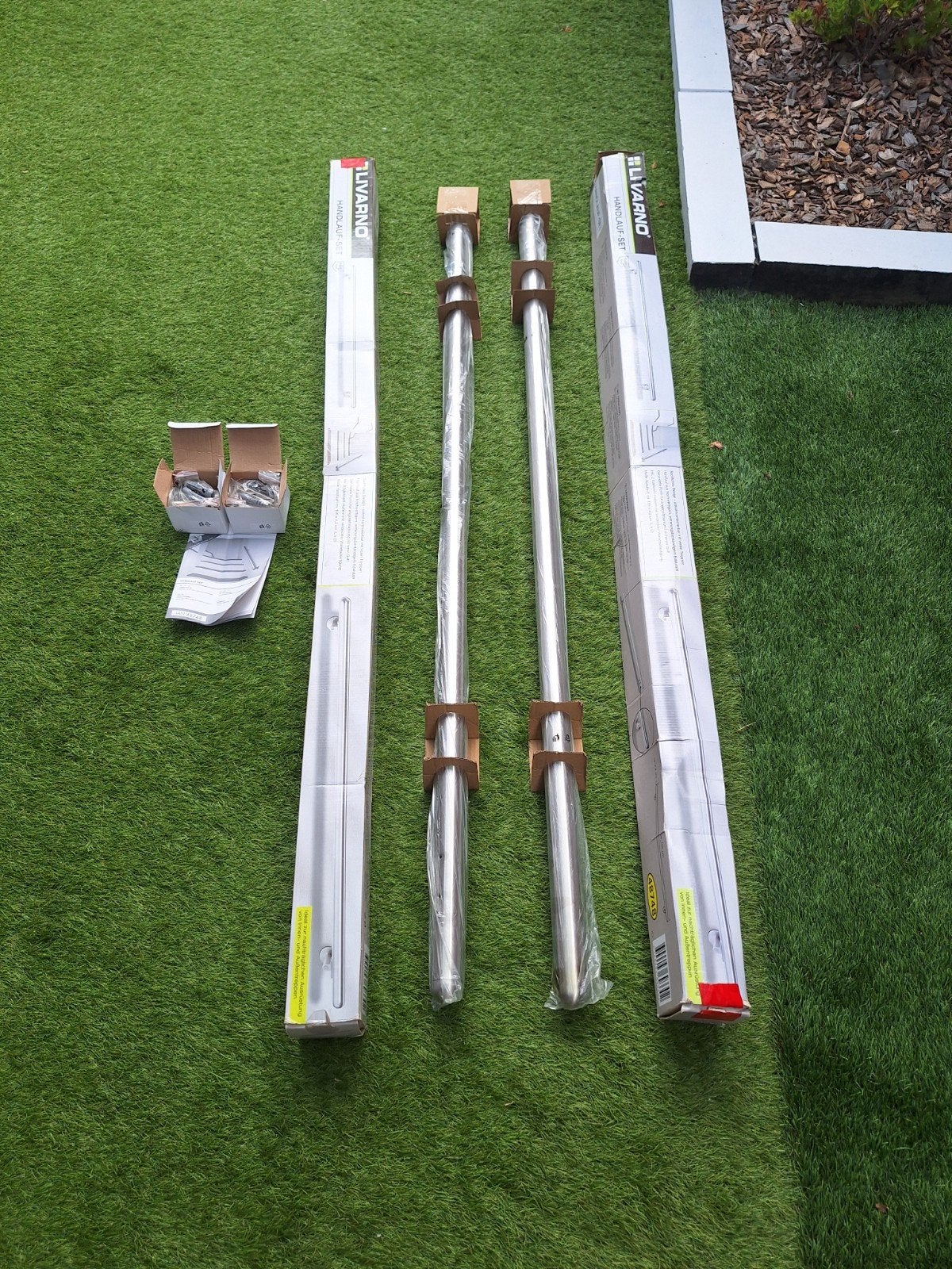 2 x RVS TRAPLEUNING // Lengte 155 cm / Diameter  42 mm, Ophalen, Nieuw