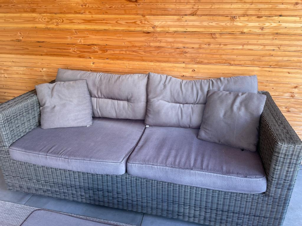 Super mooie Wicker loungeset van Bellagio, Ophalen, 5 zitplaatsen, Gebruikt, Loungeset