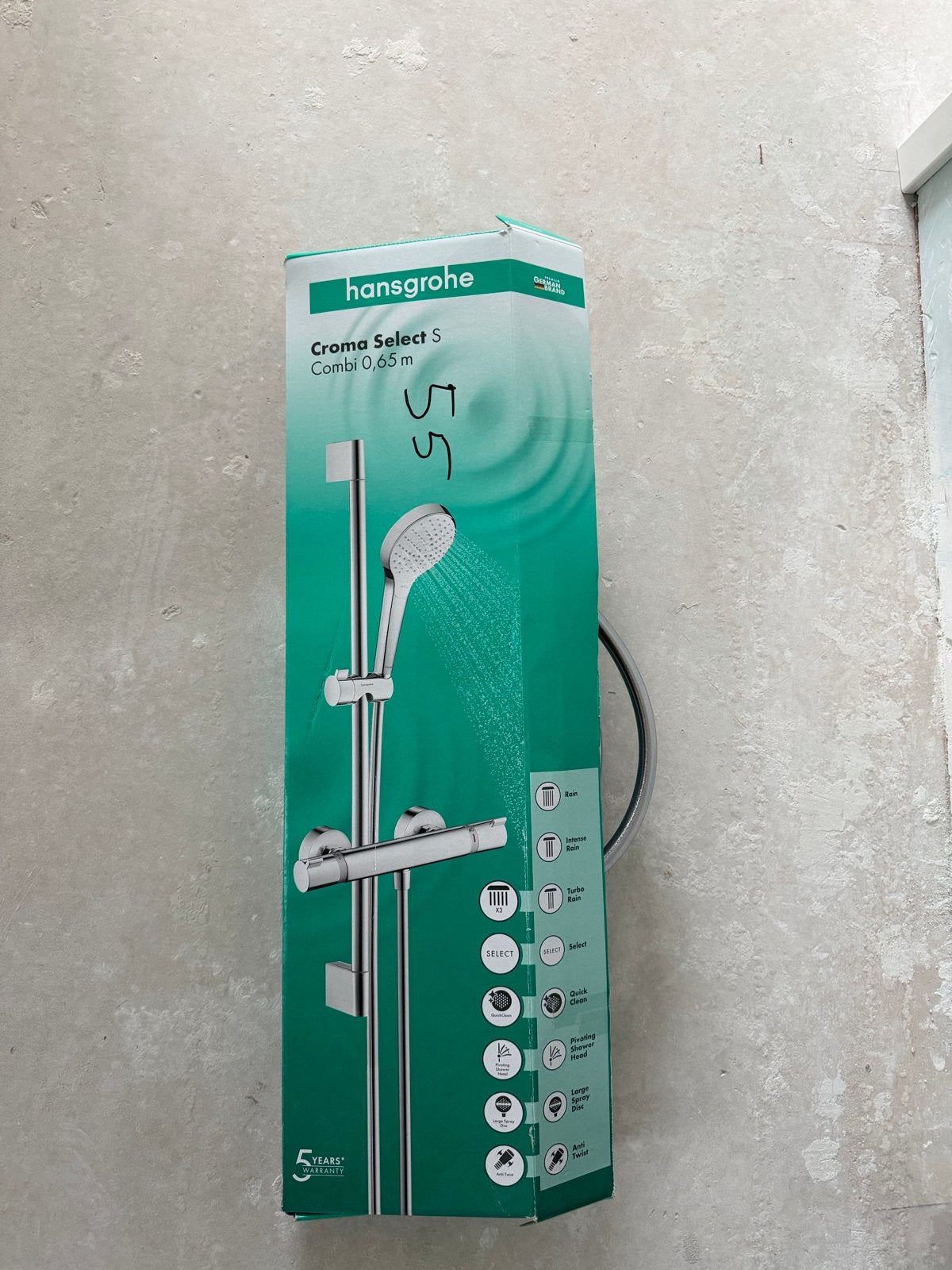 Hansgrohe Croma Select S Combi 0,65 m Doucheset, Ophalen of Verzenden, Nieuw, Chroom, Douche