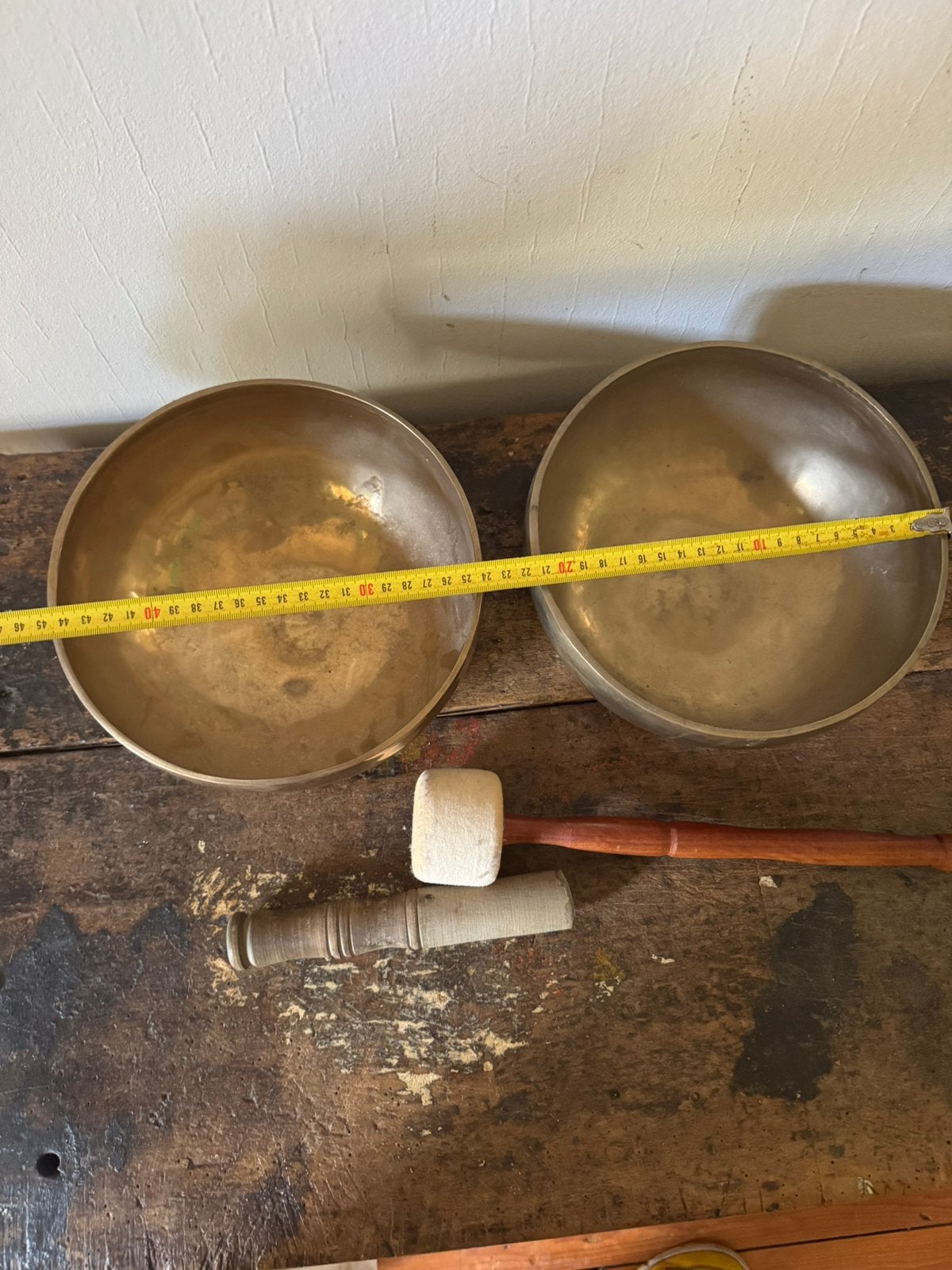 2 zeer heldere verschillende tonen klankschalen, Ophalen of Verzenden, Zo goed als nieuw, Melodische percussie