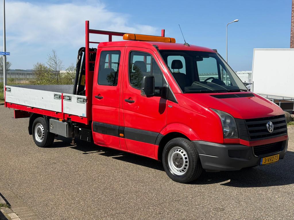 Volkswagen Crafter 2.0TDI Dubbelcabine Openlaadbak + HIAB 01, Auto's, Euro 5, Gebruikt, 4 cilinders, Volkswagen