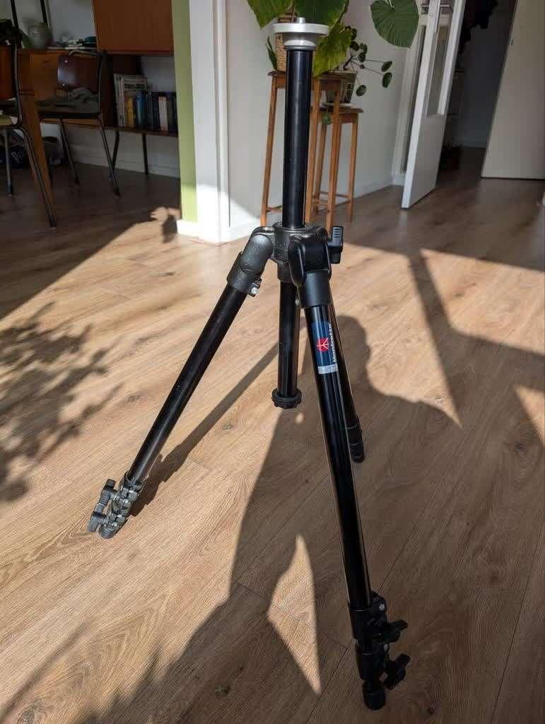 Manfrotto 144B statief zonder kop, Ophalen of Verzenden, Gebruikt, 175 cm of meer, Driepoot