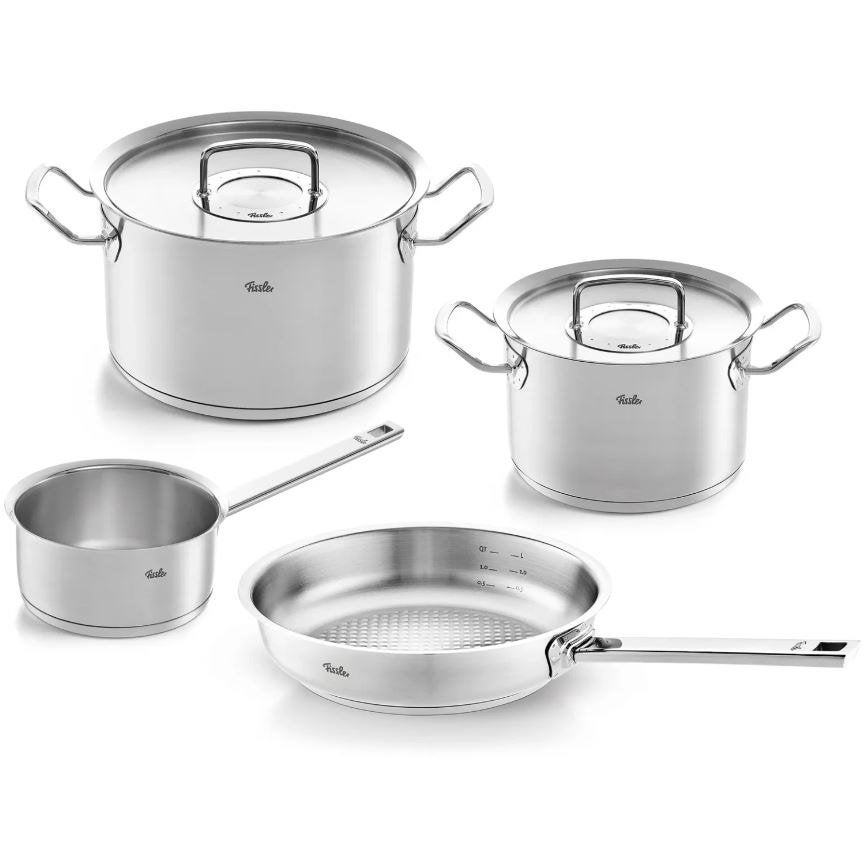 Fissler ORIGINAL PROFI 4-delig Kookpannenset | Nieuw OP=OP, Nieuw, Pannenset, Ophalen of Verzenden, Met handvatten