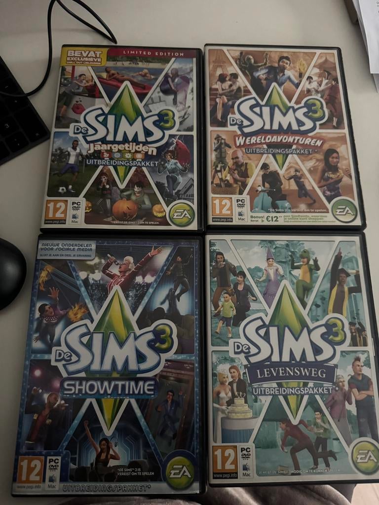 De Sims 3 Uitbreidingspakketten: Showtime, Levensweg, Jaarge, Spelcomputers en Games, Games | Pc, Gebruikt, 1 speler, Ophalen of Verzenden
