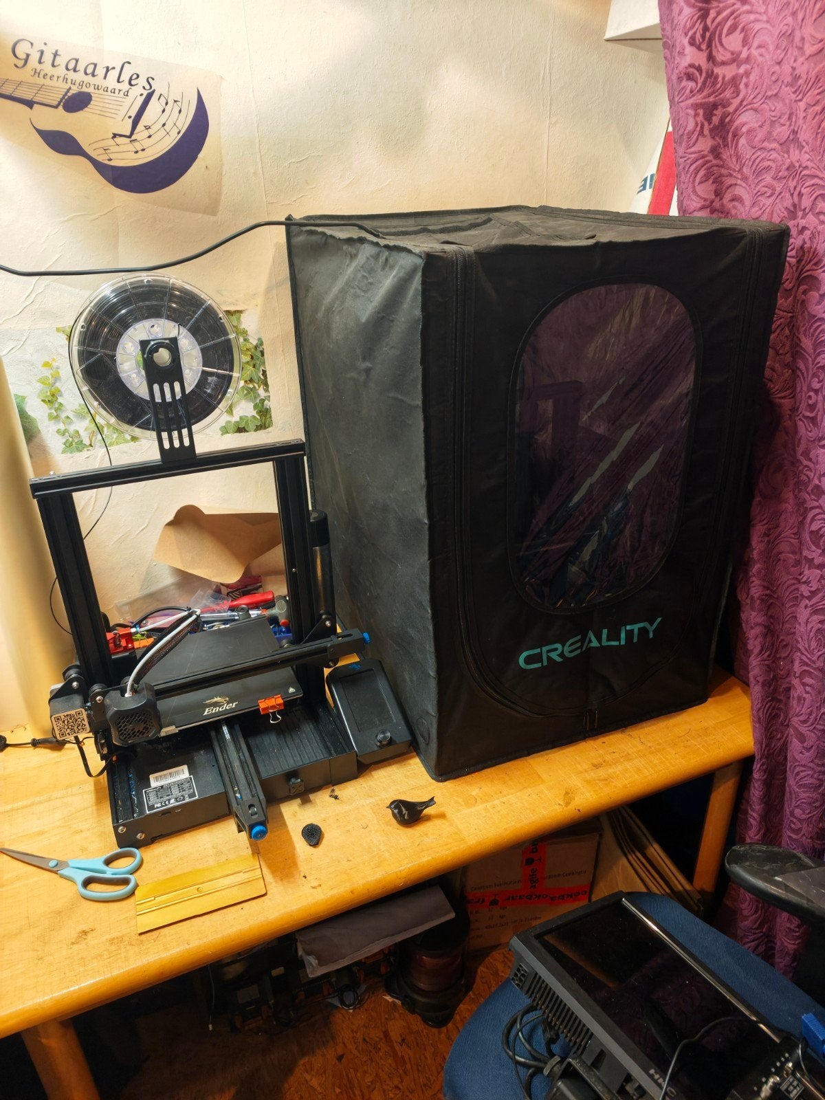 Creality Ender 3 V2 3D-printer met behuizing, Ophalen, Gebruikt, Filament, Creality