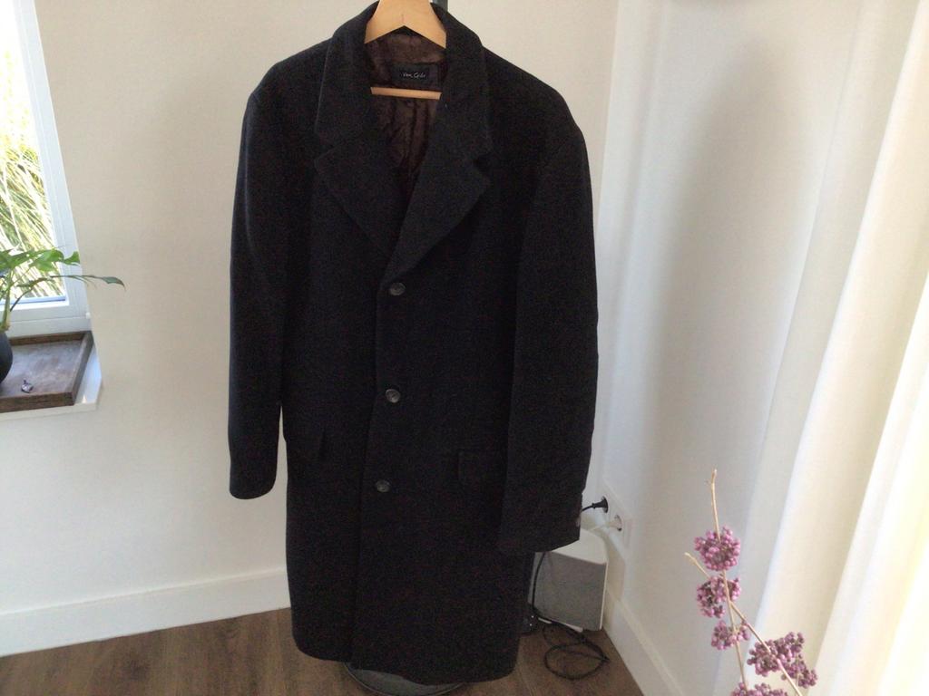 Stijlvolle Van Gils jas 3/4 lang maat 48/50, Kleding | Heren, Ophalen of Verzenden, Zo goed als nieuw, Maat 48/50 (M), Zwart