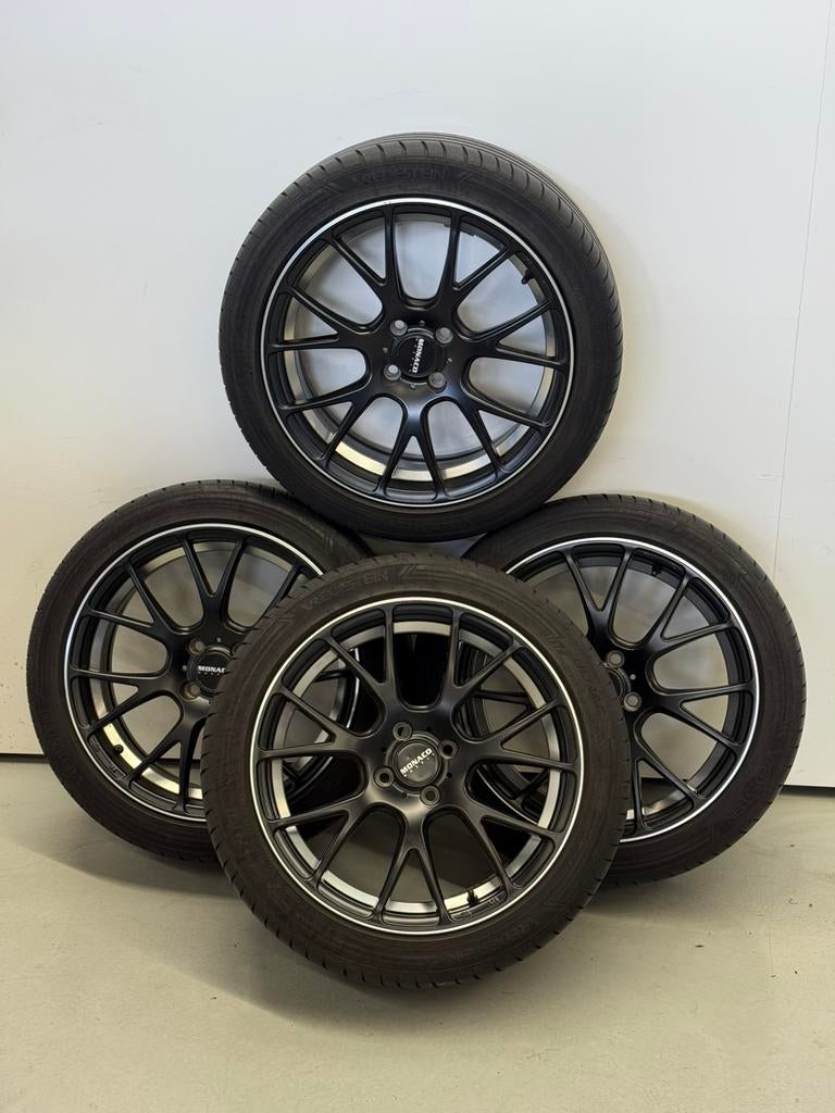 MONACO wheels velgen + vredestein banden 17 inch, Ophalen, Banden en Velgen, 17 inch, 205 mm